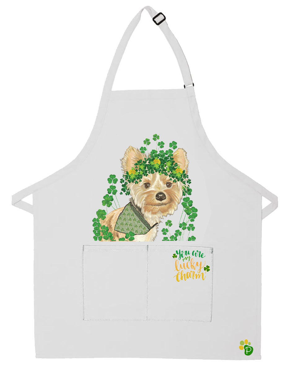 Yorkshire Terrier Gold Dust Saint Patrick's Day Apron