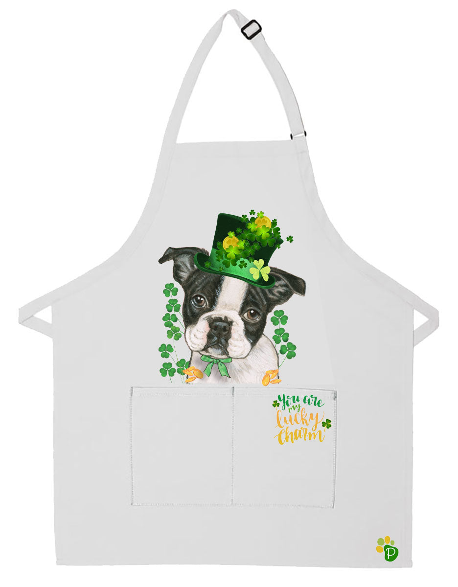 Boston Terrier Saint Patrick’s Apron