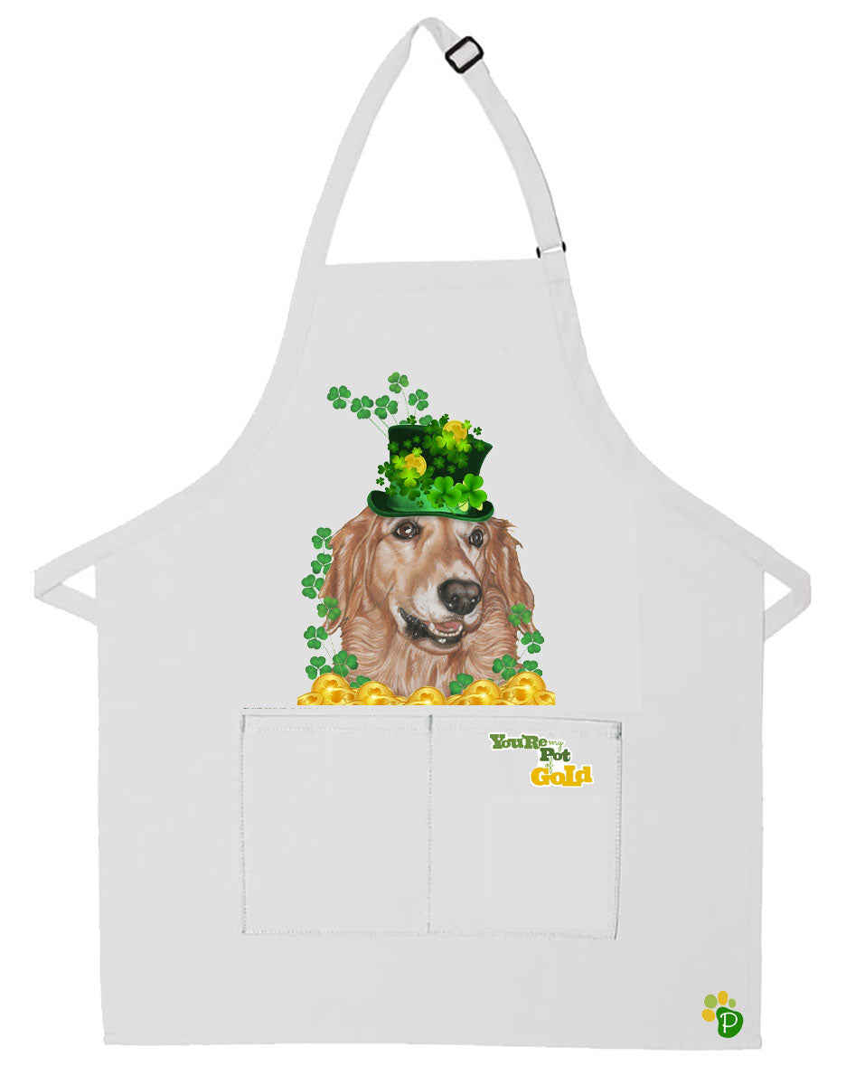 Golden Retriever Saint Patrick’s Apron