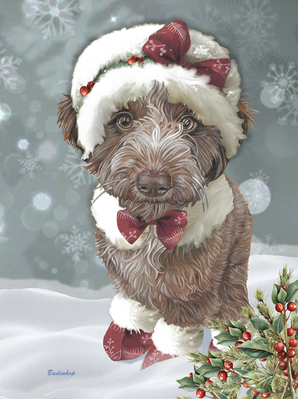 Aussiedoodle Christmas Cards Set of 10 Cards & 10 Envelopes