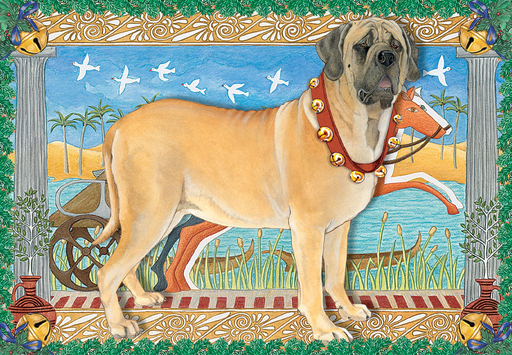 Mastiff Christmas Cards Set of 10 cards & 10 Envelopes