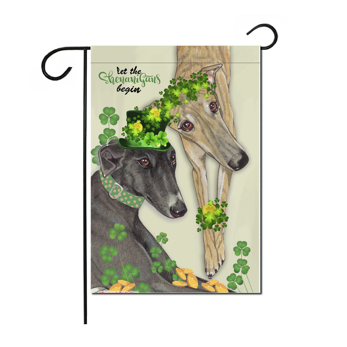 Greyhounds Saint Patrick’s Day Garden Flag