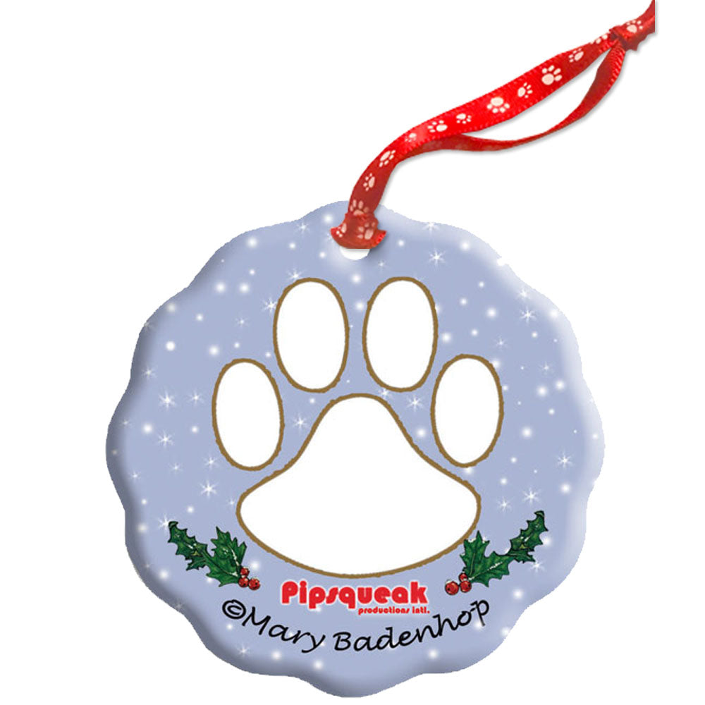 Birman Cat Holiday Porcelain Christmas Tree Ornament Double-Sided