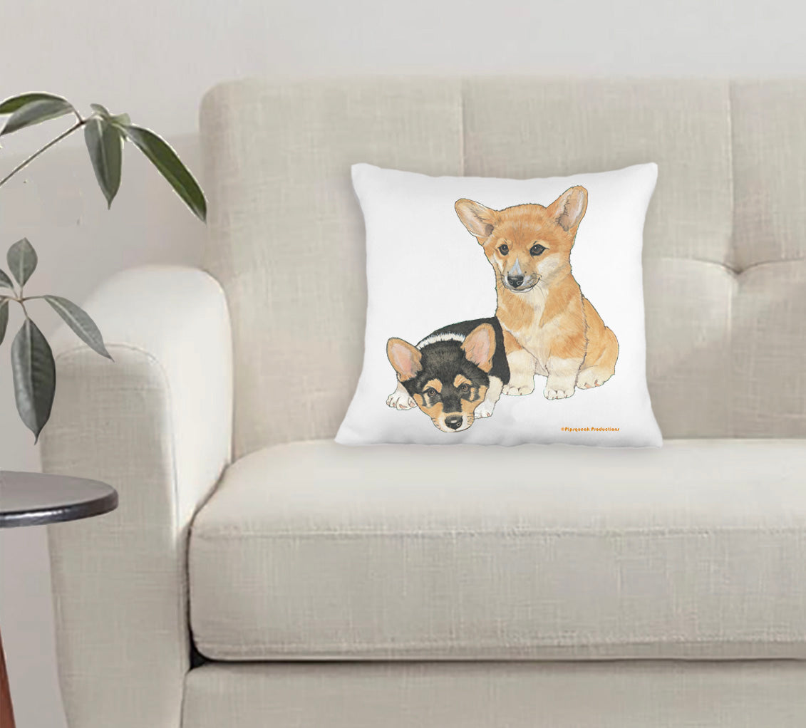 Corgi Cute Decorative Throw Accent Pillow, Home Dog Decor, Pet Lover Gift