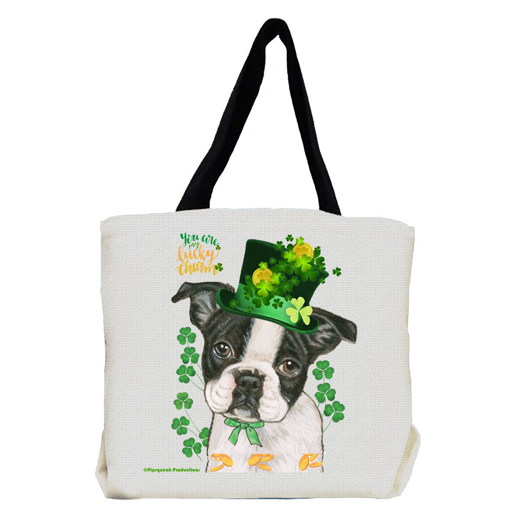 Boston Terrier Saint Patrick’s Tote Bag