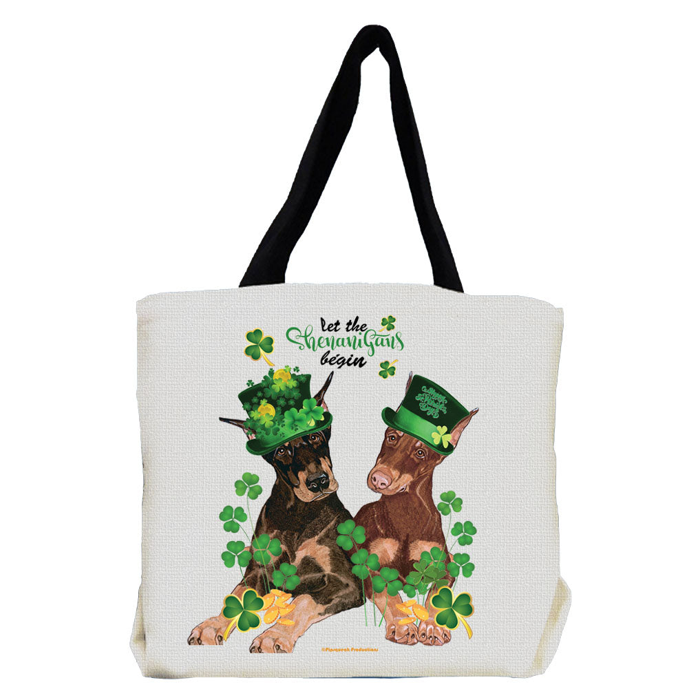 Doberman Saint Patrick’s Tote Bag