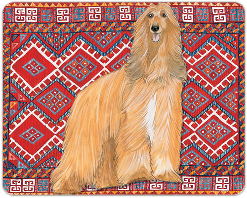 Afghan Hound Cutting Board Tempered Glass, Pet Placemat, 11.5" x 15.5" - Pipsqueakproductions