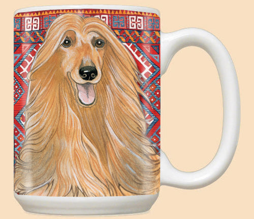 Afghan Hound Ceramic Coffee Mug Tea Cup 15 oz - Pipsqueakproductions