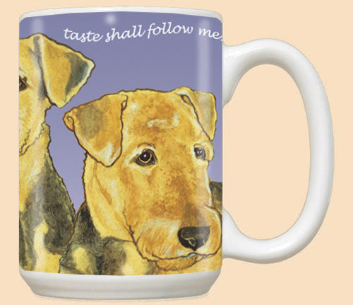 Airedale Terrier Ceramic Coffee Mug Tea Cup 15 oz - Pipsqueakproductions