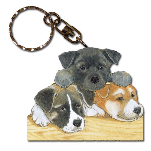 Akita Keychain, Souvenir Key Holder, Dog Charm Tag, Pet Key Rings Craft Ornaments, Wooden Die-Cut - Pipsqueakproductions