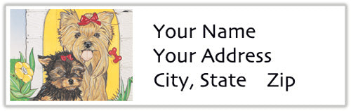 Yorkie Address Labels - Pipsqueakproductions
