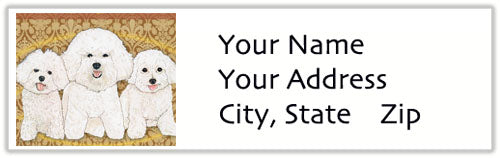 Bichon Frise Address Labels - Pipsqueakproductions