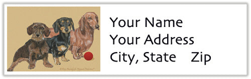 Dachshund Address Labels - Pipsqueakproductions