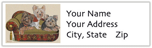 Yorkie Address Labels - Pipsqueakproductions