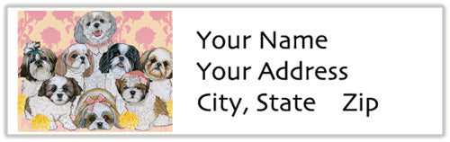 Shih Tzu Address Labels - Pipsqueakproductions