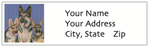 German Shepherd Address Labels - Pipsqueakproductions