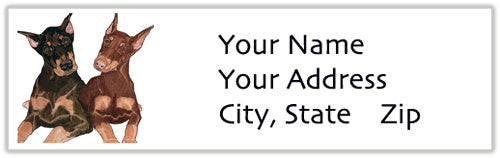 Doberman Address Labels - Pipsqueakproductions