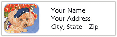 Poodle Address Labels - Pipsqueakproductions