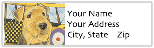 Airedale Address Labels - Pipsqueakproductions