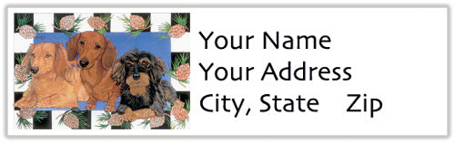 Dachshund Address Labels - Pipsqueakproductions