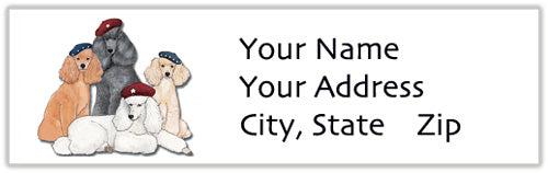 Poodle Address Labels - Pipsqueakproductions