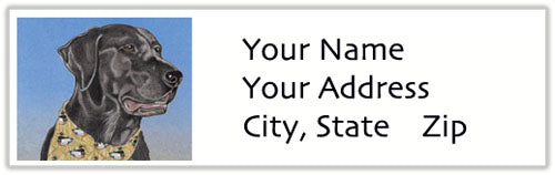 Labrador Black Address Labels - Pipsqueakproductions