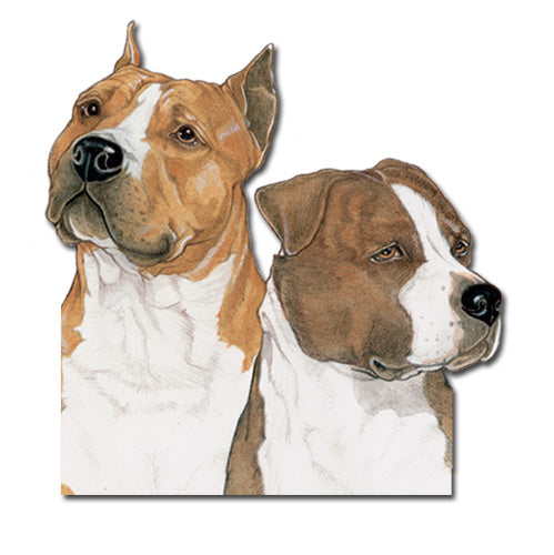 American Staffordshire Terrier Amstaff Magnet Wooden - Pipsqueakproductions