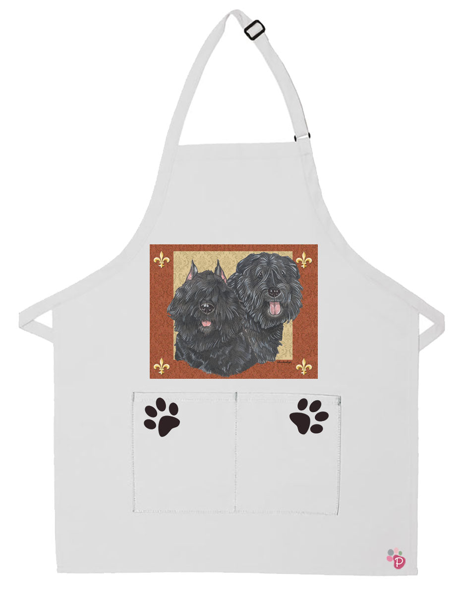 Bouvier des Flandres Dog Apron Two Pocket Bib Apron with Adj Neck - Pipsqueakproductions
