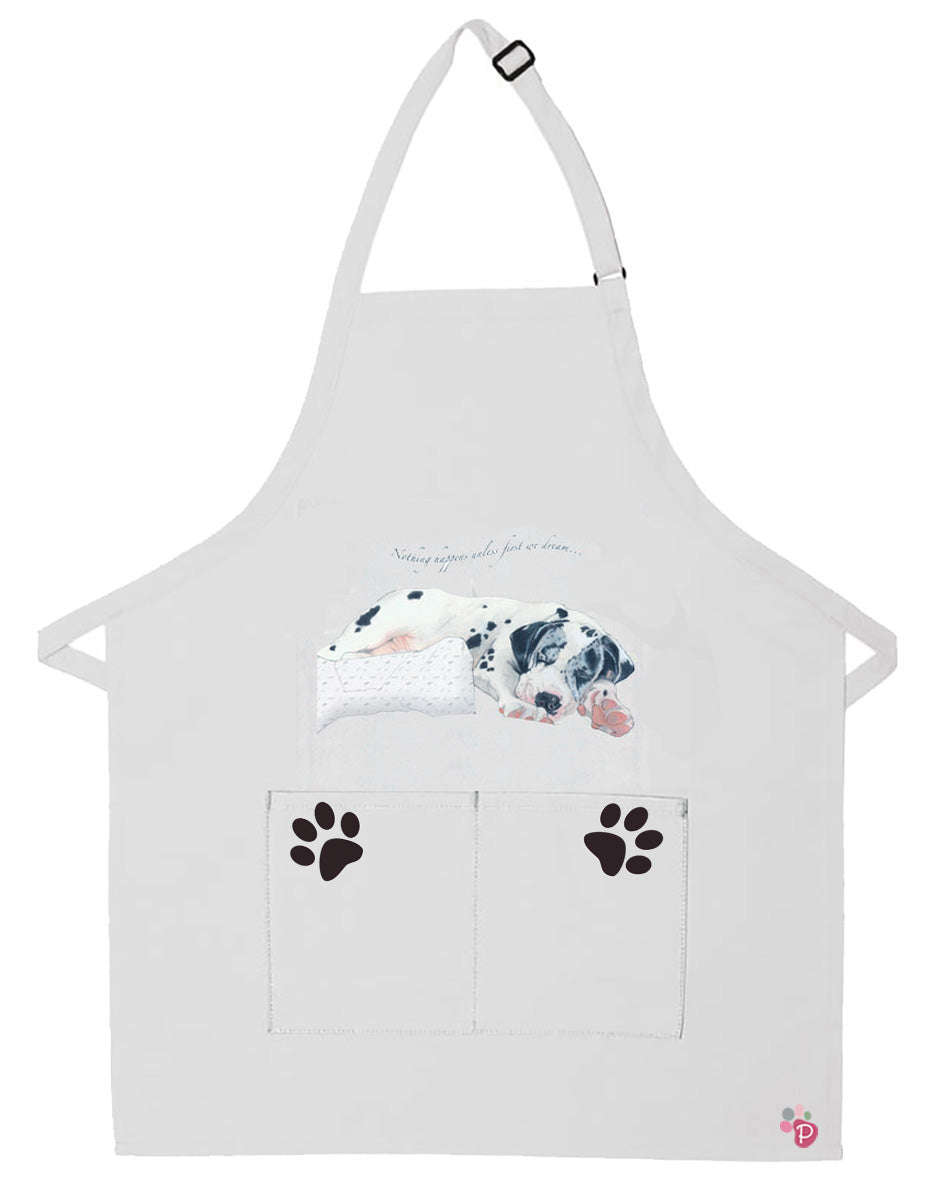 Great Dane Dog Apron Two Pocket Bib Apron with Adj Neck - Pipsqueakproductions