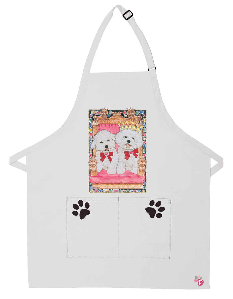 Bichon Frise Dog Apron Two Pocket Bib Apron with Adj Neck - Pipsqueakproductions