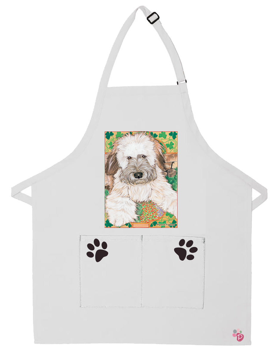 Wheaten Terrier Dog Apron Two Pocket Bib Apron with Adj Neck - Pipsqueakproductions