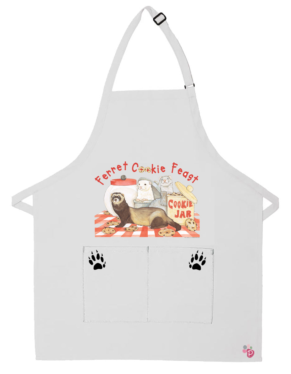 Ferret Apron Two Pocket Bib Apron with Adj Neck - Pipsqueakproductions