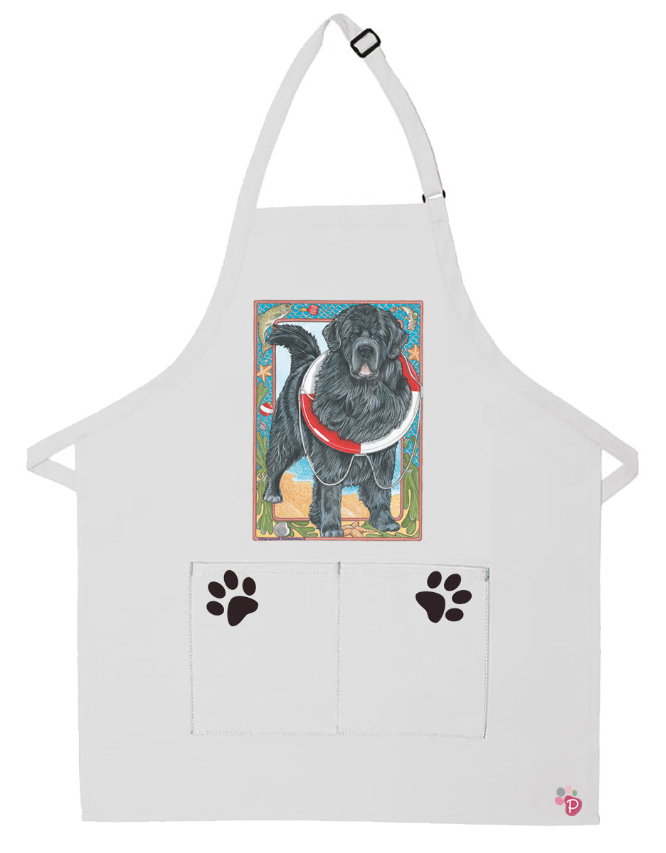 Newfoundland Newfie Apron Two Pocket Bib Apron with Adj Neck - Pipsqueakproductions