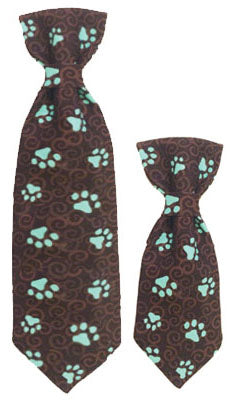 Dog Necktie Aqua Paw - Pipsqueakproductions