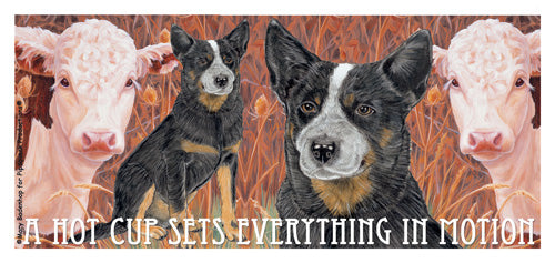 Australian Cattle Dog Ceramic Coffee Mug Tea Cup 15 oz - Pipsqueakproductions