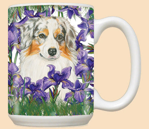 Australian Shepherd Aussie Dog Ceramic Coffee Mug Tea Cup 15 oz - Pipsqueakproductions