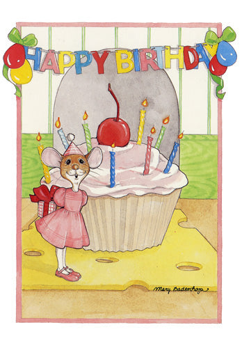 Mouse Sweet Treat Birthday Card 5 x 7 with Envelope - Pipsqueakproductions