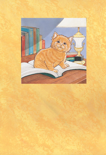 Cat Thinking of You Card 5 x 7 with envelope - Pipsqueakproductions