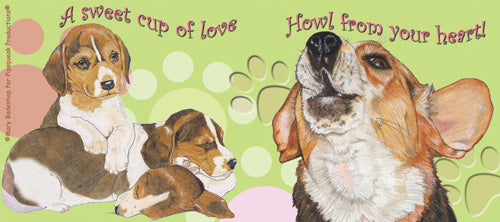 Beagle Ceramic Coffee Mug Tea Cup 15 oz - Pipsqueakproductions