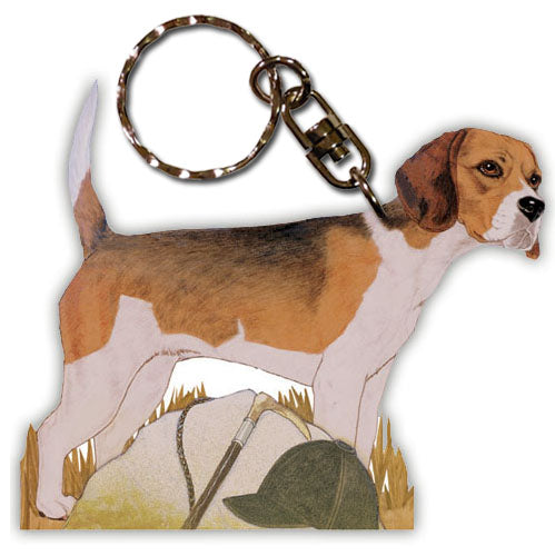 Beagle Keychain, Souvenir Key Holder, Dog Charm Tag, Pet Key Rings, Craft Ornaments, Wooden Die-Cut - Pipsqueakproductions
