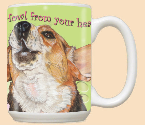 Beagle Ceramic Coffee Mug Tea Cup 15 oz - Pipsqueakproductions