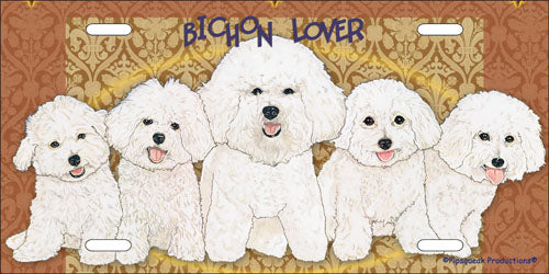 Bichon Frise License Plate, Car Accessory, Auto Tag, Bedroom Sign, Fun Dog Lover Gift - Pipsqueakproductions