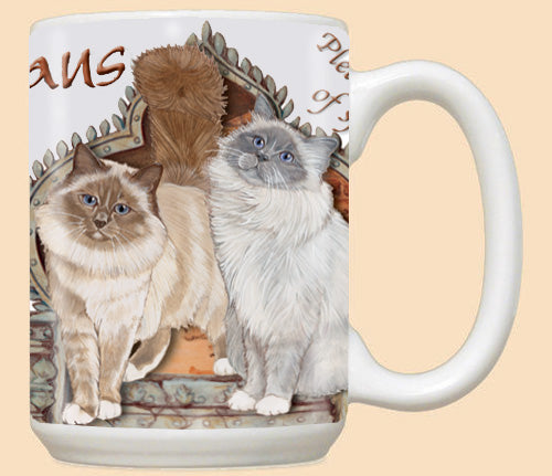 Birman Cat Ceramic Coffee Mug Tea Cup 15 oz - Pipsqueakproductions