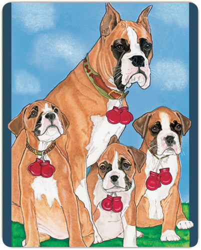 Boxer Cutting Board Tempered Glass, Pet Placemat, 11.5" x 15.5" - Pipsqueakproductions