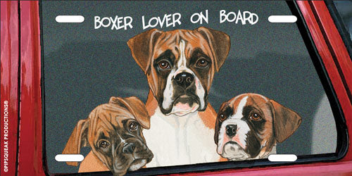 Boxer License Plate, Car Accessory, Auto Tag, Bedroom Sign, Fun Dog Lover Gift - Pipsqueakproductions
