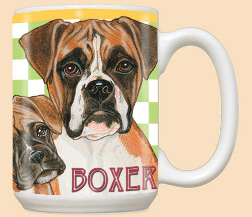 Boxer Ceramic Coffee Mug Tea Cup 15 oz - Pipsqueakproductions