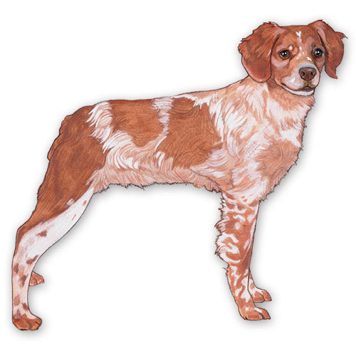 Brittany Spaniel Magnet Wooden - Pipsqueakproductions
