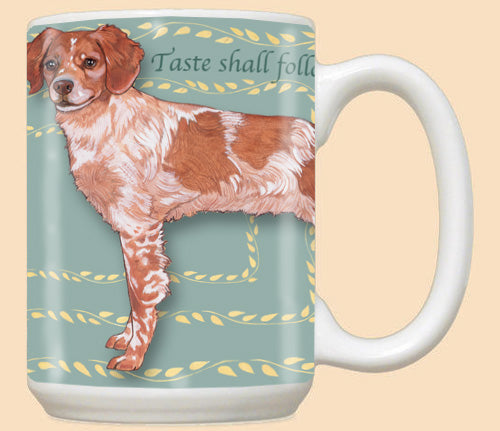 Brittany Dog Ceramic Coffee Mug Tea Cup 15 oz - Pipsqueakproductions