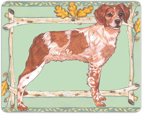 Brittany Spaniel Cutting Board Tempered Glass, Pet Placemat, 11.5" x 15.5" - Pipsqueakproductions