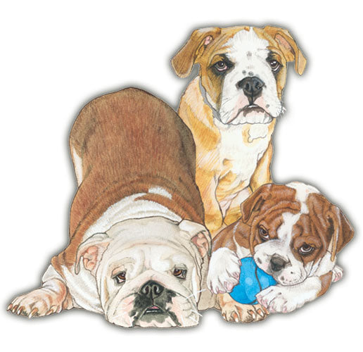 Bulldog Magnet Wooden - Pipsqueakproductions